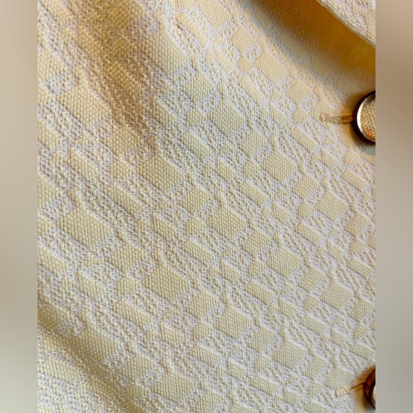 60/70s Vintage Pastel Yellow Spring Patterned Coat - Picture 3 of 8